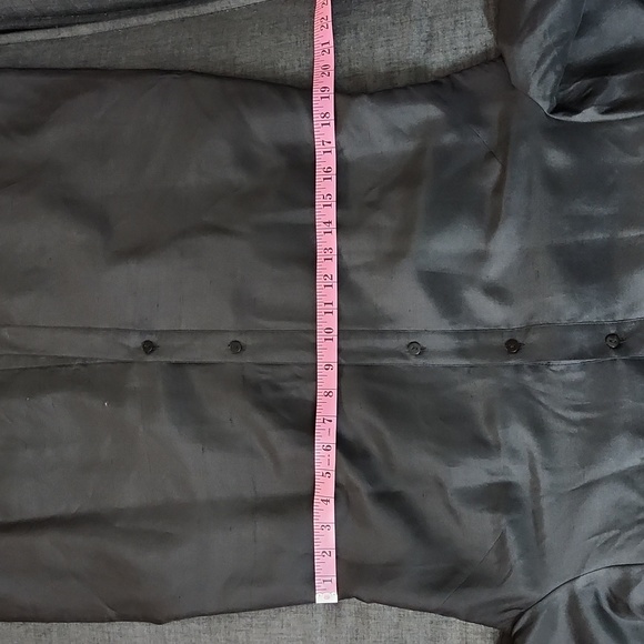 Black 100% Silk Beaded 3/4 Sleeve Fitted Button Down Lined Tunic Sz6 - Picture 9 of 12